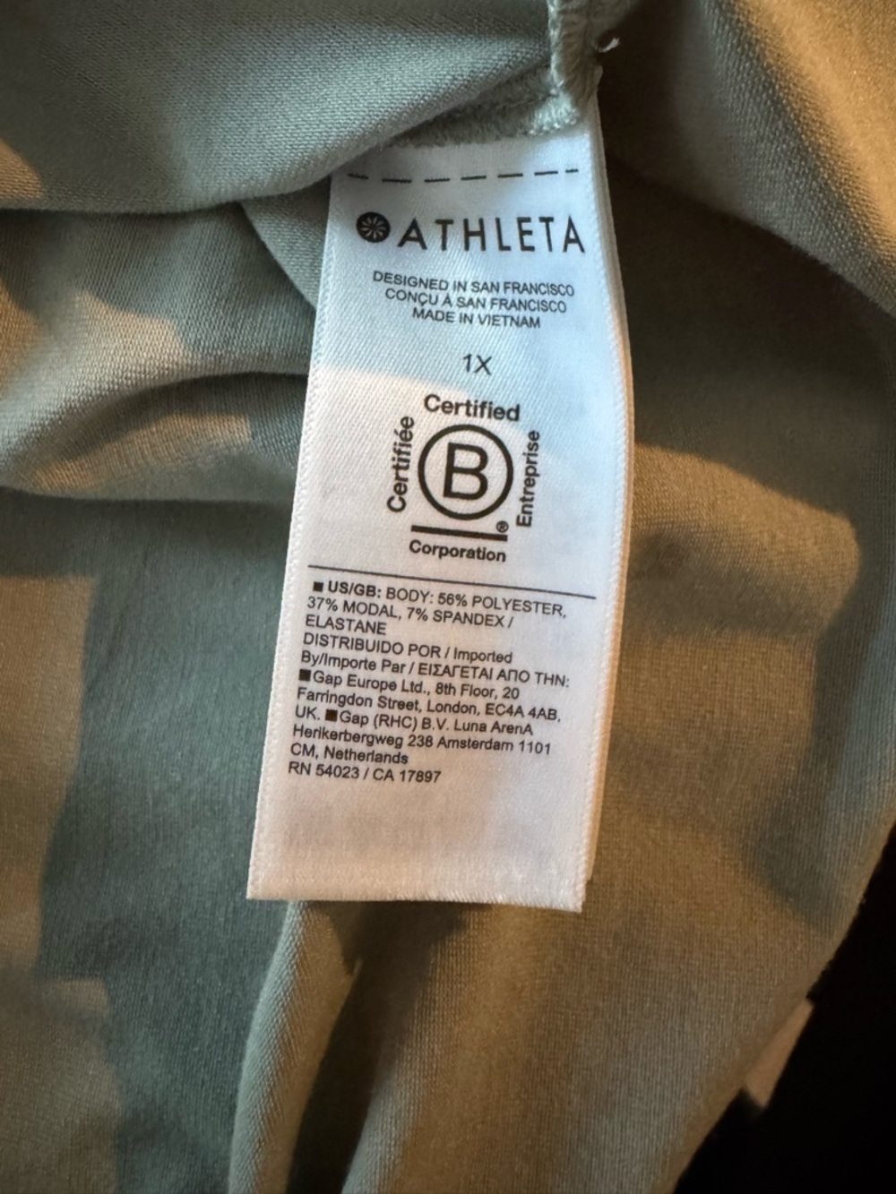 Athleta Lightweight Sage Green Dolman Sleeve Tunic - Picture 4 of 4